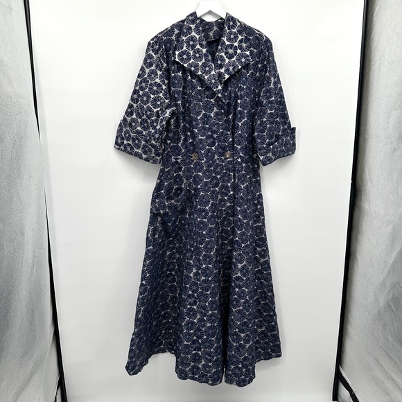 Vintage Handmade Duster Jacket Dress Size S M Swing Dark Romantic‎ Witchy Grunge - Picture 2 of 14